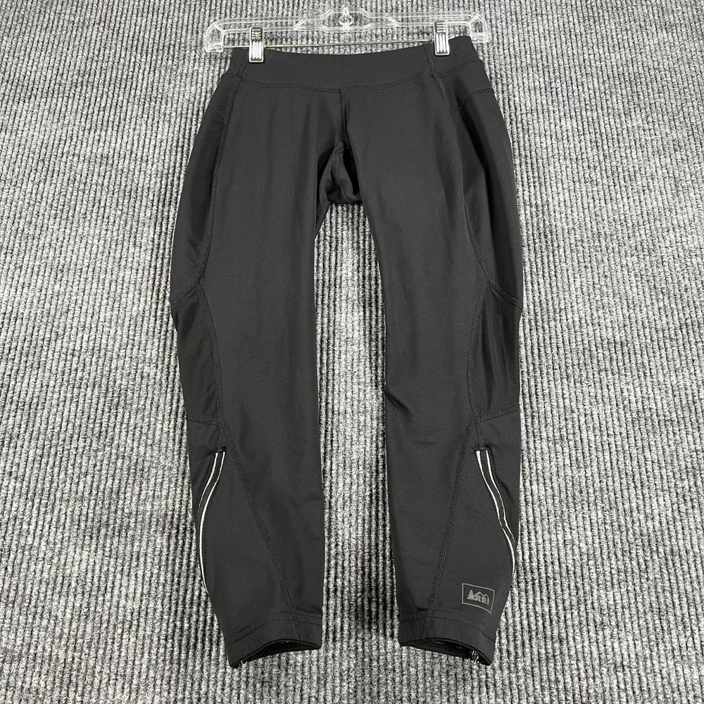 REI Pants Womens XS Petite Black Activewear Nylon Spandex Running Hiking Joggers